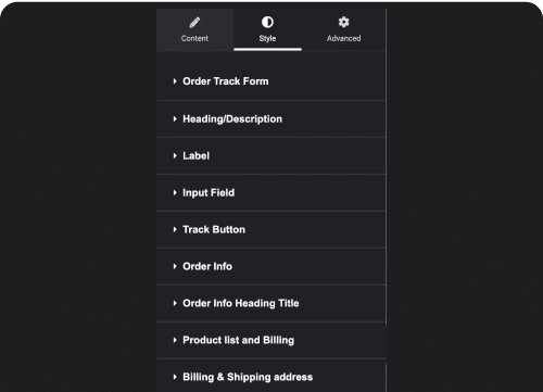 Order Track Style Everything | The Plus Addons for Elementor Order track style everything woo order track page from the plus addons for elementor