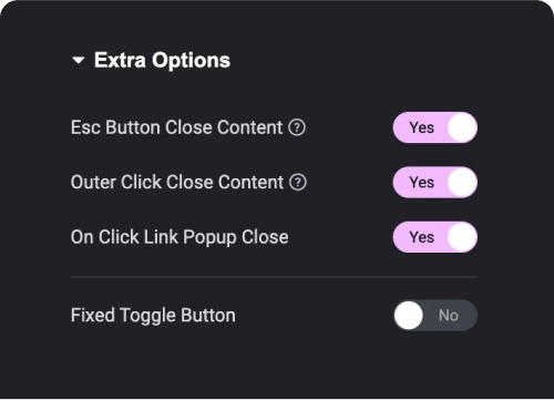 Popup closing settings elementor popup builder [25+ ready to use templates] | the plus addons for elementor from the plus addons for elementor