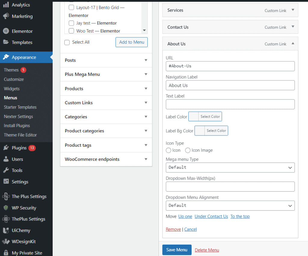 Remove item can’t edit theme in wordpress? 13 ways to fix it [solved] from the plus addons for elementor