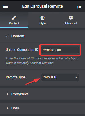 Unique connection id how to connect elementor flip box with carousel remote? From the plus addons for elementor