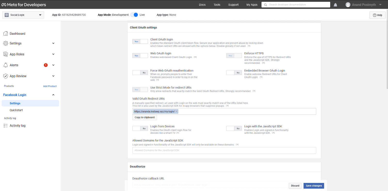 Valid OAuth Redirect URIs | The Plus Addons for Elementor Valid oauth redirect uris how to add a facebook login to wordpress with elementor? From the plus addons for elementor