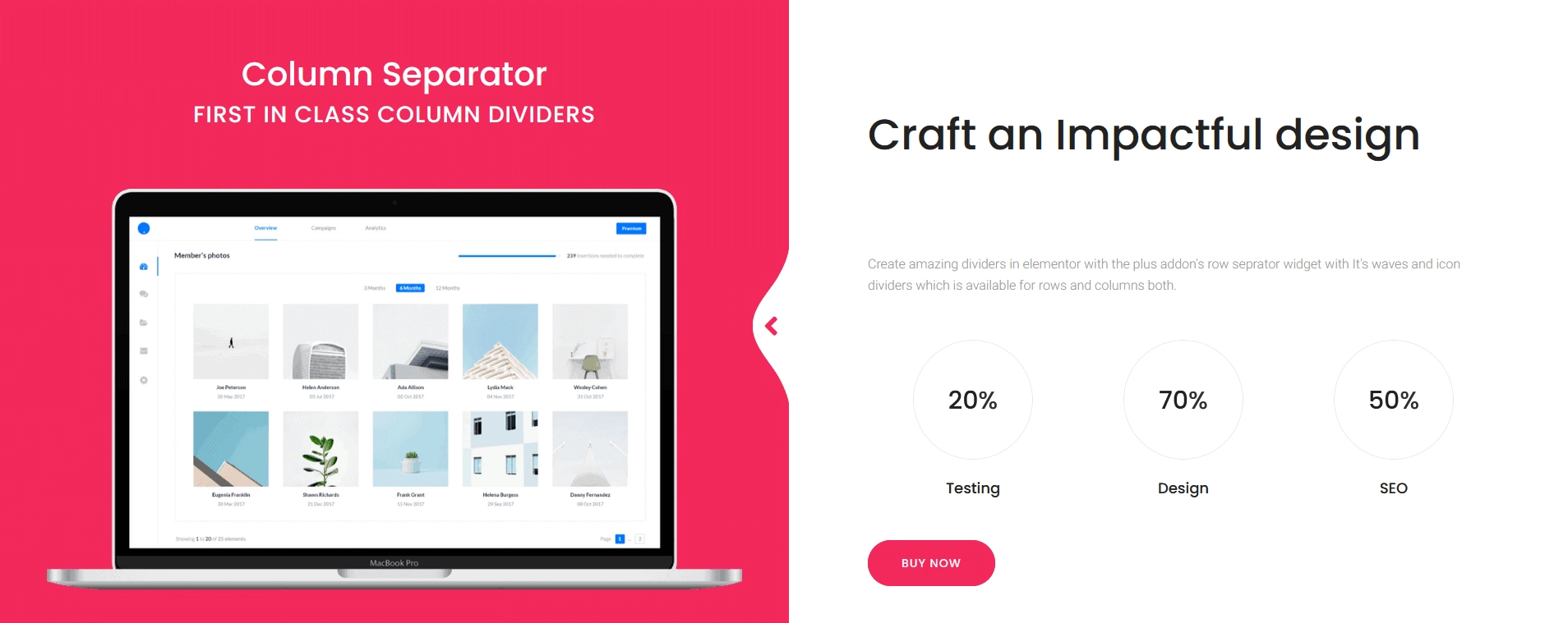 Advanced separators column demo how to add a vertical shape divider in elementor? From the plus addons for elementor