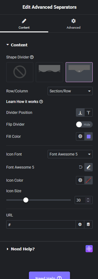 Advanced separators shape new how to add shape divider in elementor? From the plus addons for elementor