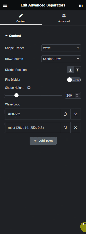 Advanced separators wave 1 how to create animated shape divider in elementor? From the plus addons for elementor