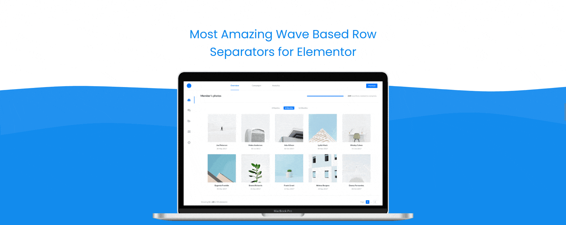 Advanced separators wave demo how to create animated shape divider in elementor? From the plus addons for elementor