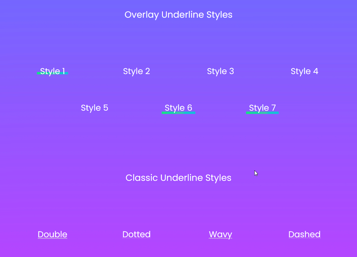 Advanced typography advanced underline options demo how to add underline overlay effect on text in elementor? From the plus addons for elementor