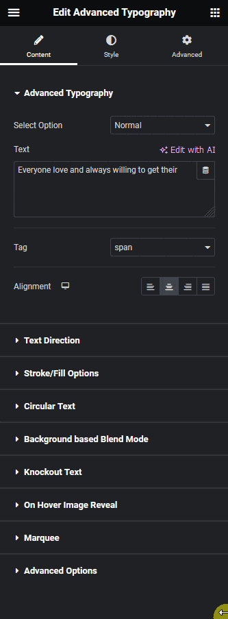 Advanced typography advanced underline options how to add underline overlay effect on text in elementor? From the plus addons for elementor