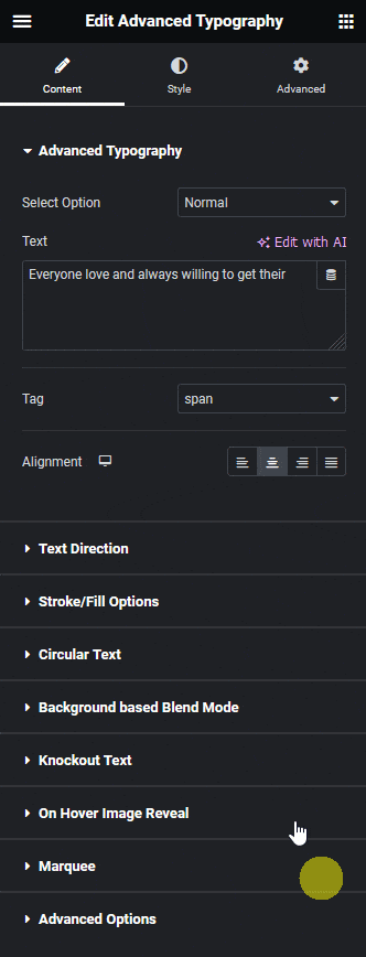 Advanced typography circular text enable how to create circular text in elementor? From the plus addons for elementor