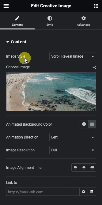 Creative image scroll reveal image how to add image reveal animation on scroll in elementor? From the plus addons for elementor