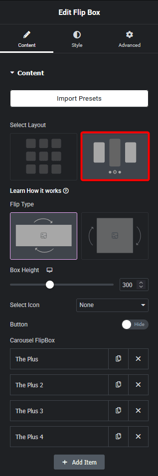 Flip box layout carousel new how to connect elementor flip box with carousel remote? From the plus addons for elementor