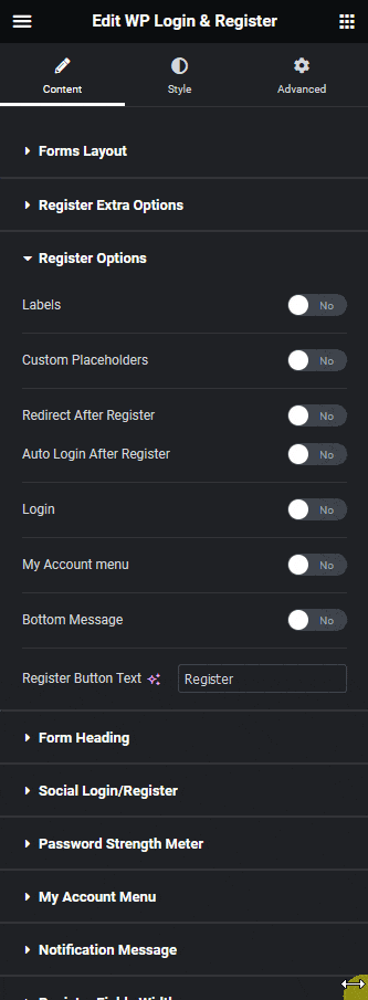 Image 3 how to create a login & register form in elementor? From the plus addons for elementor