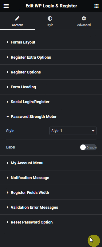 Image 4 how to create a login & register form in elementor? From the plus addons for elementor
