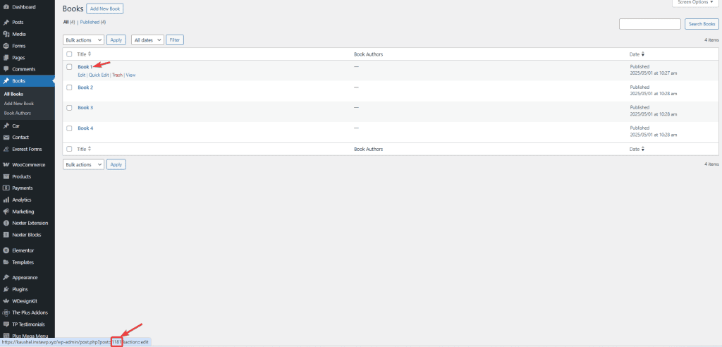 Tpae dynamic listing include cpt books by post id 2 how to include custom post types by post id in elementor? From the plus addons for elementor
