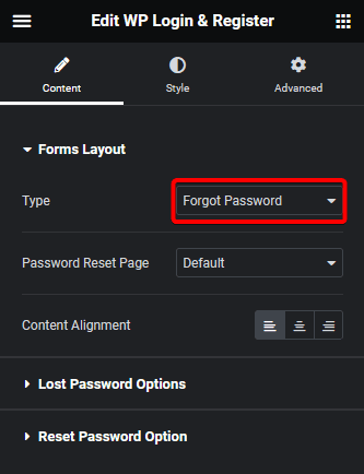 Wp login register forgot password how to make a custom password reset form in elementor? From the plus addons for elementor