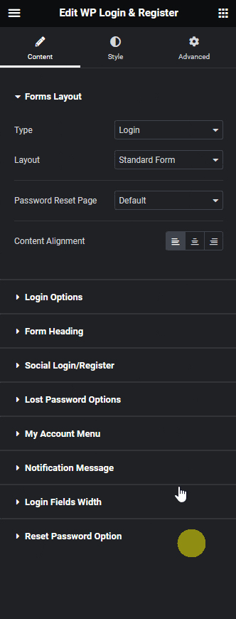 Wp login register form type login how to create a login & register form in elementor? From the plus addons for elementor