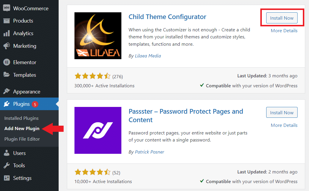 Add new plugin how to create wordpress child theme [with & without plugin] from the plus addons for elementor