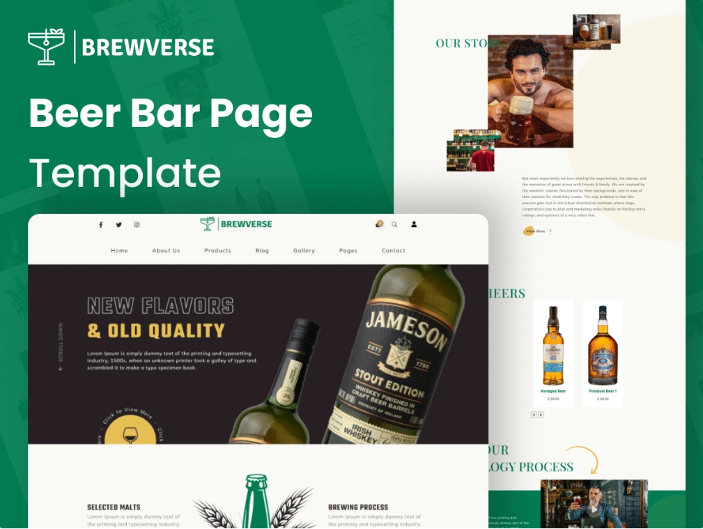 Brewverse 8 best landing page examples [for higher conversions] from the plus addons for elementor