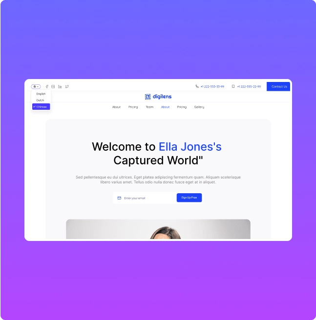 Elementor Header with Social Icons CTA Button | The Plus Addons for Elementor Elementor header with social icons cta button header extras for elementor from the plus addons for elementor