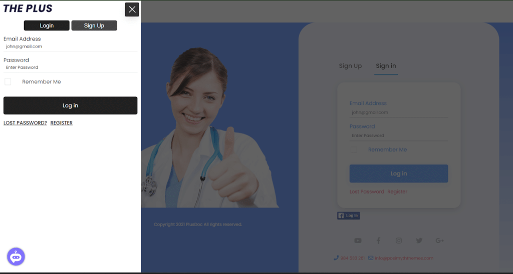 Login page example with off canvas widget 8 best login page examples [and how to replicate them] from the plus addons for elementor