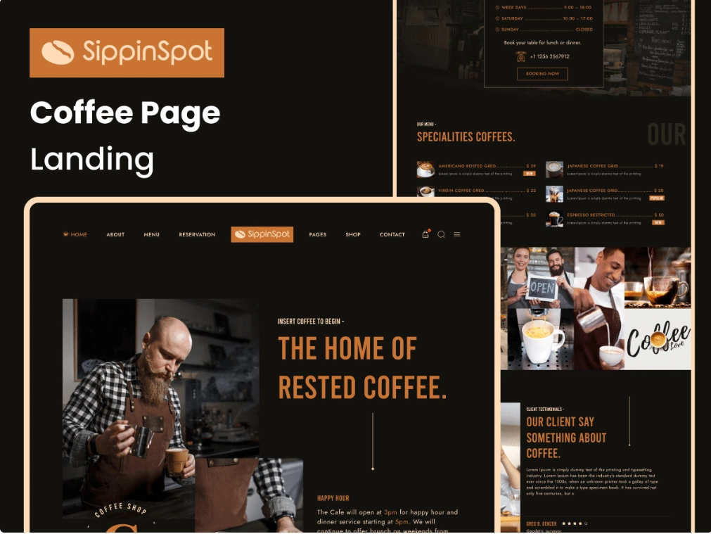 Sippinspot landing page 8 best landing page examples [for higher conversions] from the plus addons for elementor