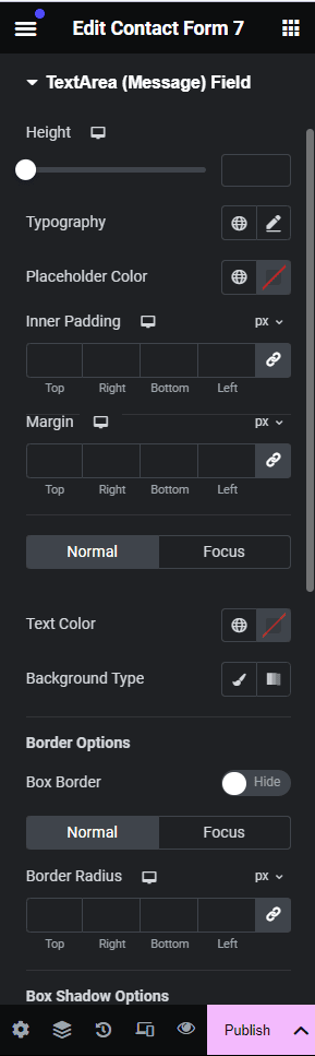 Style the text area how to style contact form 7 in wordpress [without coding] from the plus addons for elementor