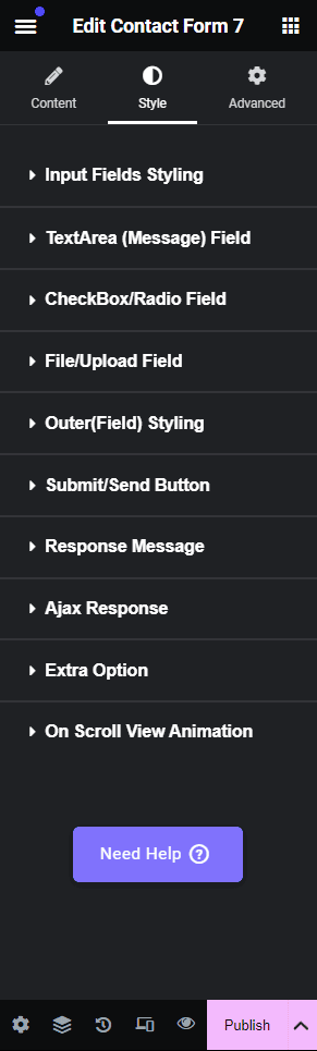 Add scroll animations and effects how to style contact form 7 in wordpress [without coding] from the plus addons for elementor