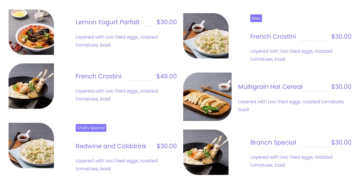 Pricing list food menu demo how to create a food menu in elementor? From the plus addons for elementor