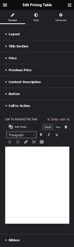 Pricing table call to action 1 how to add a pricing table in elementor? From the plus addons for elementor