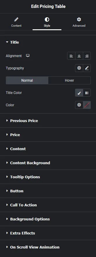 Pricing table style new how to add a pricing table in elementor? From the plus addons for elementor