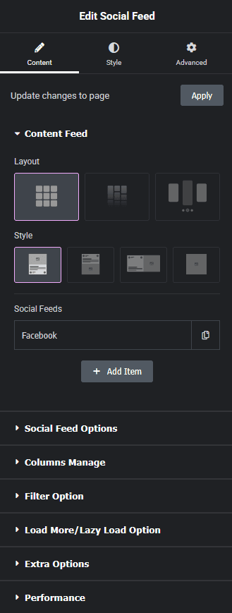 social feed content new Social Feed Elementor Widget: Settings Overview from The Plus Addons for Elementor