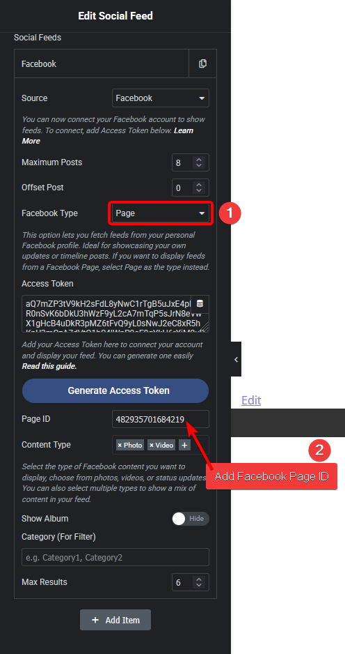 Social feed facebook page new how to add live facebook feed in elementor? From the plus addons for elementor