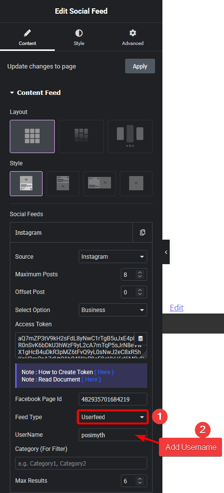 social feed instagram userfeed new How to Add Live Instagram Feed in Elementor? (Personal & Business) from The Plus Addons for Elementor