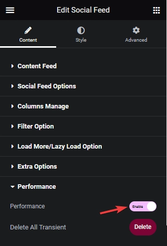 Social feed performance 1 social feed elementor widget: settings overview from the plus addons for elementor