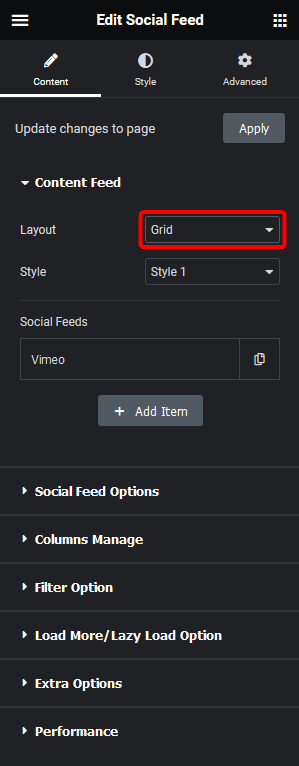 Social feed vimeo grid how to add vimeo channel feed in elementor? From the plus addons for elementor
