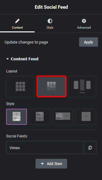 Social feed vimeo masonry new how to add vimeo channel feed in elementor? From the plus addons for elementor