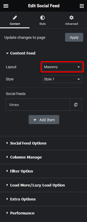 Social feed vimeo masonry how to add vimeo channel feed in elementor? From the plus addons for elementor