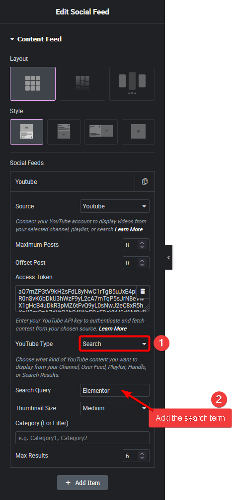 Social feed youtube search new how to add live youtube video feed in elementor? From the plus addons for elementor