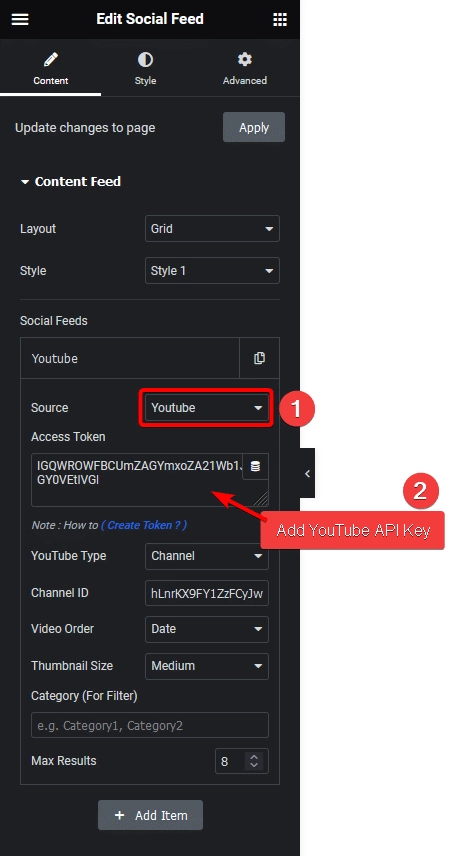 Social feed youtube how to add live youtube video feed in elementor? From the plus addons for elementor