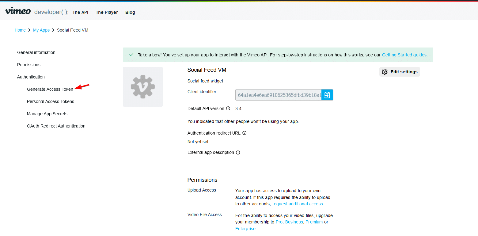 Vimeo access token 3 how to get a vimeo access token for wordpress? (easy method) from the plus addons for elementor
