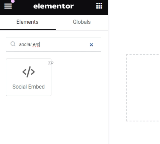 Add social embed widget to elementor editor