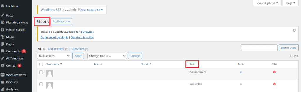 Check user role fix 'sorry you are not allowed to access this page' wordpress error [4 ways] from the plus addons for elementor