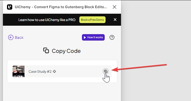 Click on copy icon how to convert figma to wordpress for free? From the plus addons for elementor
