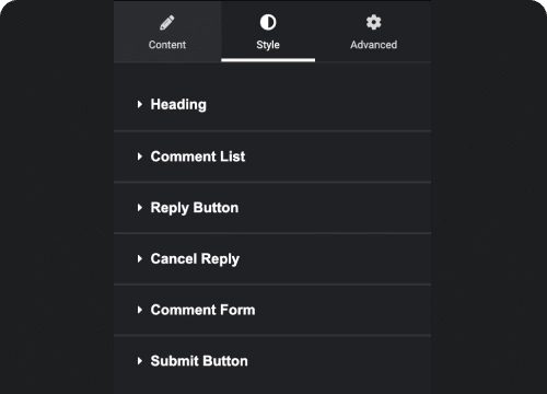 Customize everything 2 blog post comment form for elementor from the plus addons for elementor