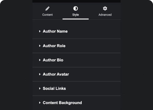 Customize everything blog post author box for elementor from the plus addons for elementor