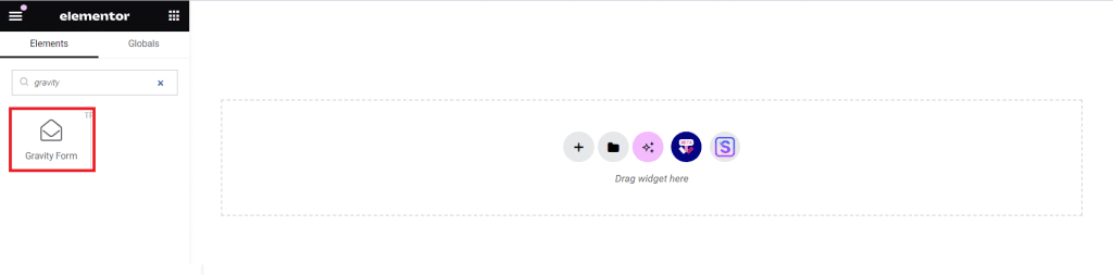 Drag and drop the gravity forms styler widget how to style gravity forms [without coding] from the plus addons for elementor