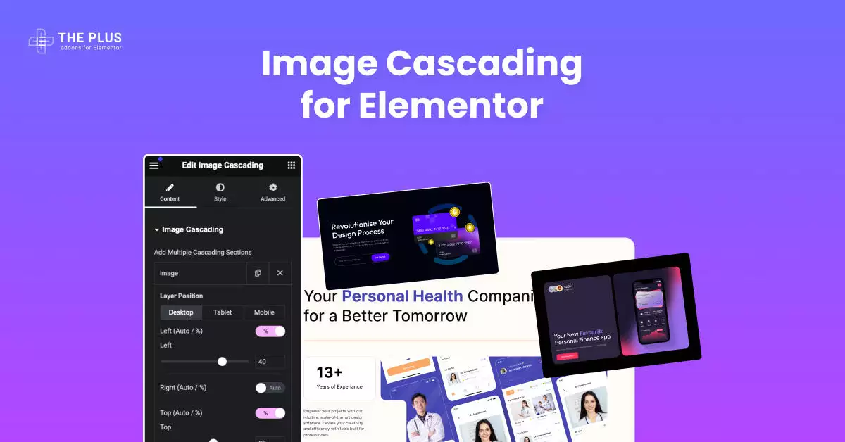 Feature image image cascading image cascading for elementor from the plus addons for elementor