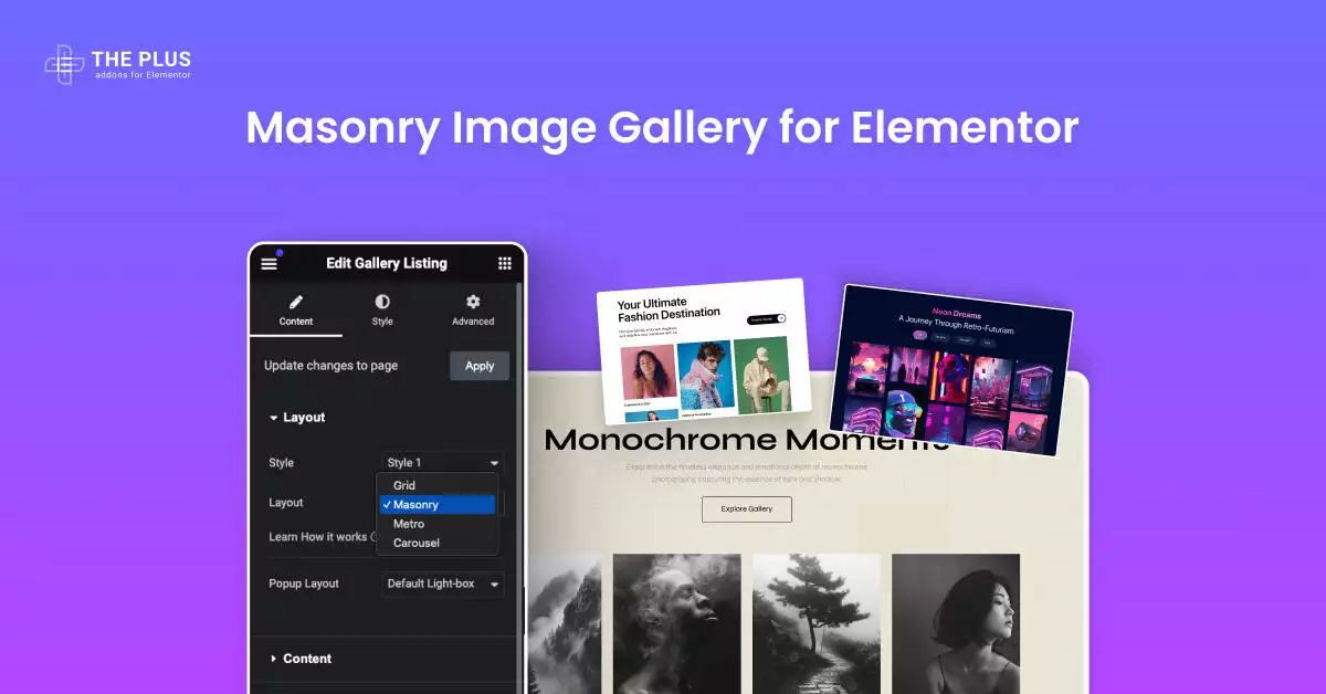 Feature image masonry image gallery for elementor masonry image gallery for elementor from the plus addons for elementor