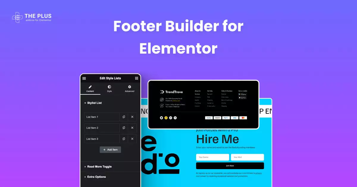 Footer builder for elementor featured image footer builder for elementor from the plus addons for elementor