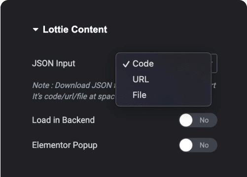 Import lottie from url json code or json file lottiefiles animation for elementor [no coding required] from the plus addons for elementor