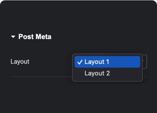 Mulitple layouts blog post meta for elementor from the plus addons for elementor